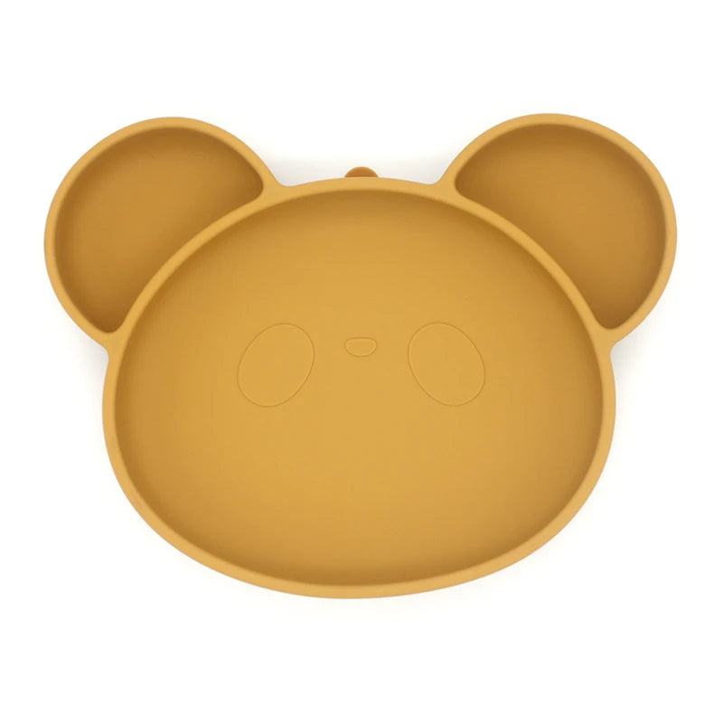 1PC Baby Silicone Dishes Dining Bowls Pumpkin Shape Feeding BPA Free Tableware Cartoon Plates Children Baby Feeding Dinner Bowl