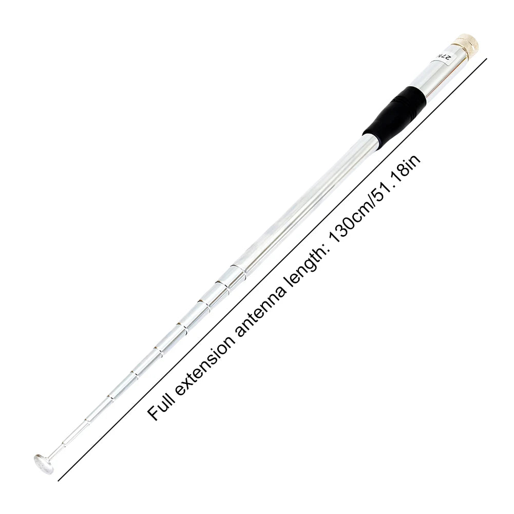 27MHz Telescopic/Rod HT Antennas SMA Female 23cm-130cm HT Amateur Antennas 2.15dB High Gain for CB Handheld/Portable Radio