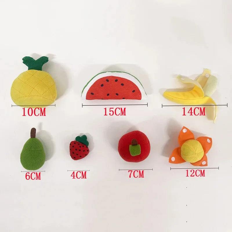 8pcs Felt Food vegetable basket Set Soft Felt cloth Fruits Pretend Play Toy Felt Fruit Children Kitchen Role Playing Toys Gifts