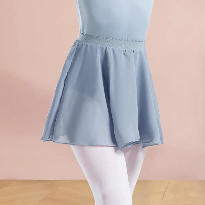Ballet Skirt for Girls Chiffon Ballet Skirt Women Sheer Dance Skirt Elastic Waist Skirt Kid Pull on Skirt Adult Mini Dance Skirt