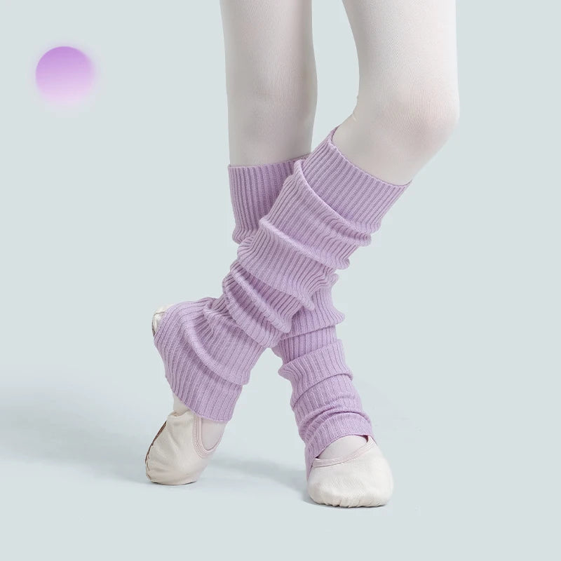 Autumn Girls Ballet Leg Warmers Knitted Stirrup Leg Warmers Winter Extra Soft Long Legwarmers for Dance Yoga Knitted Stockings