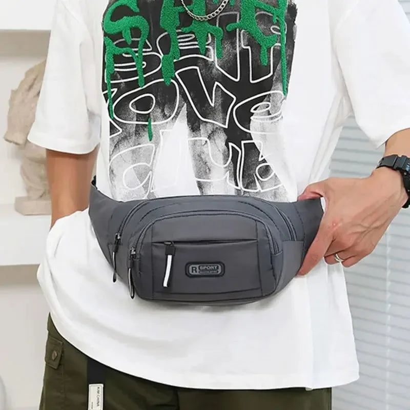 Men's Canvas Anti-Theft Ultra-Thin Invisible Waist Pack for Phone Sports Outdoor Running Hiking Travel Waist Bag for Men