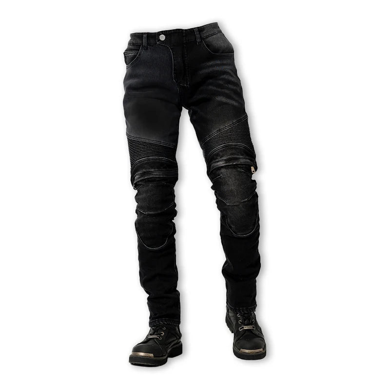 New Winter Motorcycle Kevlar Black Jeans Motorbike elasticity Ride Trousers Motocross Men Equipemt Winter warm Riding Pants