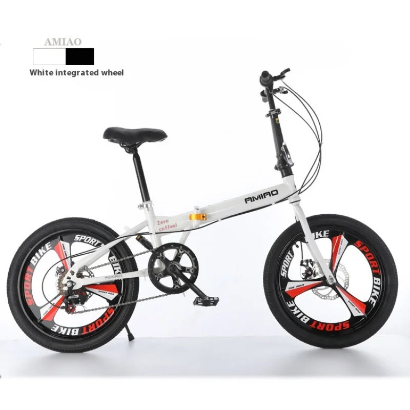 Adult foldable bicycle portable bike disc brake variable speed 20-inch mobility scooter
