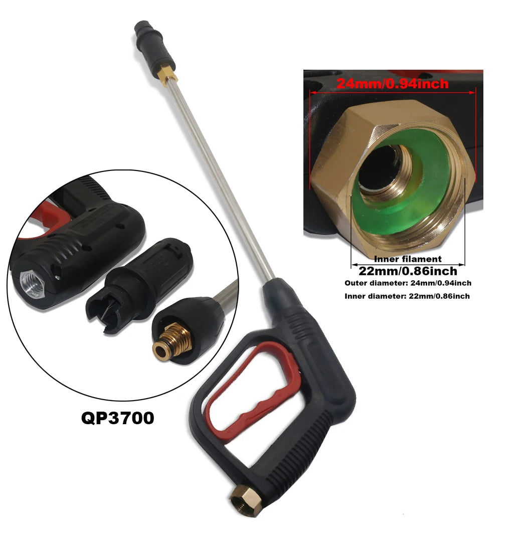 Duck Billed Extended Water Gun Fan Shaped Car Wash Spray Gun High Pressure Car Wash Water Gun Tool Garden Sprinkler Water Gun