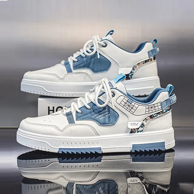 Men's shoes 2024 summer new breathable white shoes men's trendy and versatile thick soled sports board shoes trendy shoes