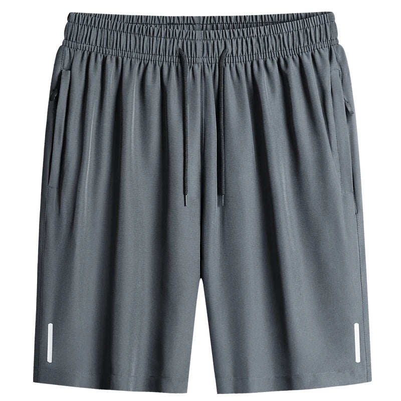 Summer High Quality Ice Thin Style Shorts Men Casual Elastic Waist Men Quick Dry Sports Style Fitness Jogging Beach Shorts