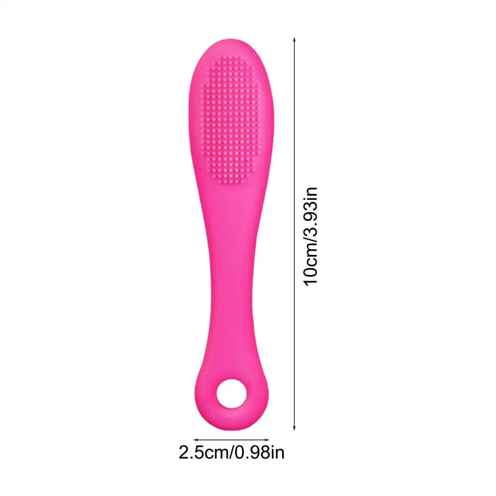 Cat Chin Brush Soft Silicone Grooming Chin Scrubber Non-Slip Multifunctional Finger Pet Supplies Cleaning Brush for Cats & Dogs