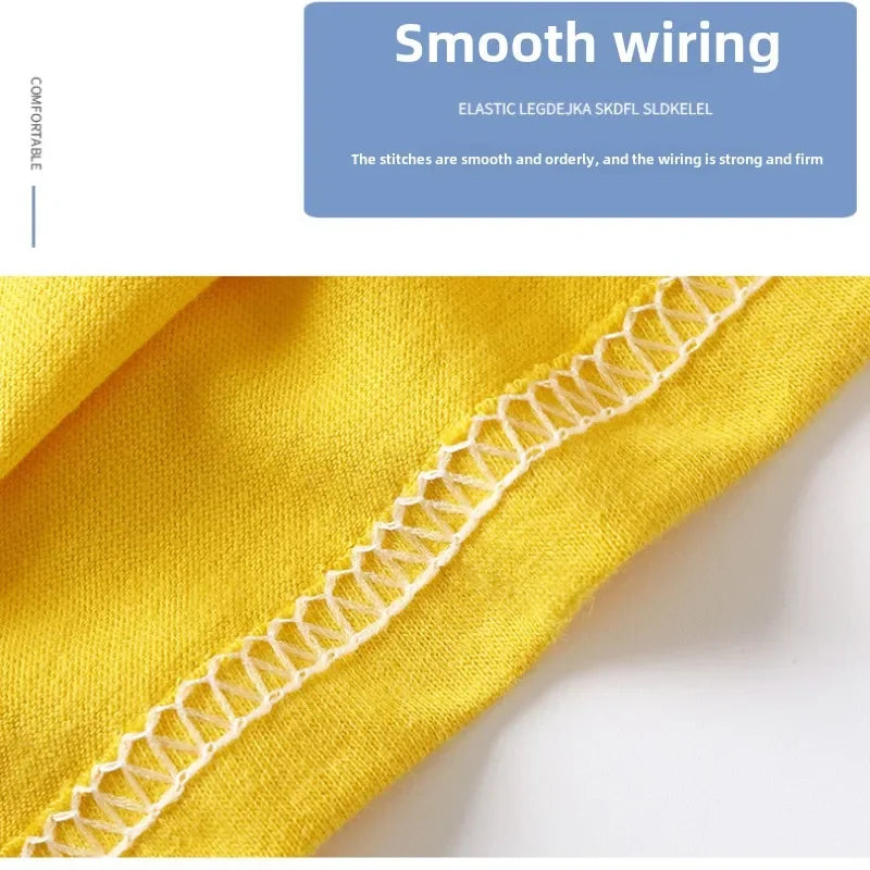 Pure Cotton Children's Short Sleeved Set Suitable for Baby Girls and Boys Outdoor Sports Breathable Comfortable Shorts Suits