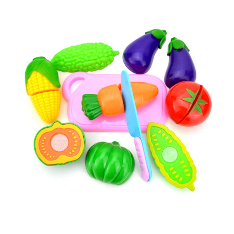 Children Toys Cutting Fruits and Vegetables Set for Kids Pretend Play Simulation Kitchen Toy Montessori Baby Toys for Girls Boys