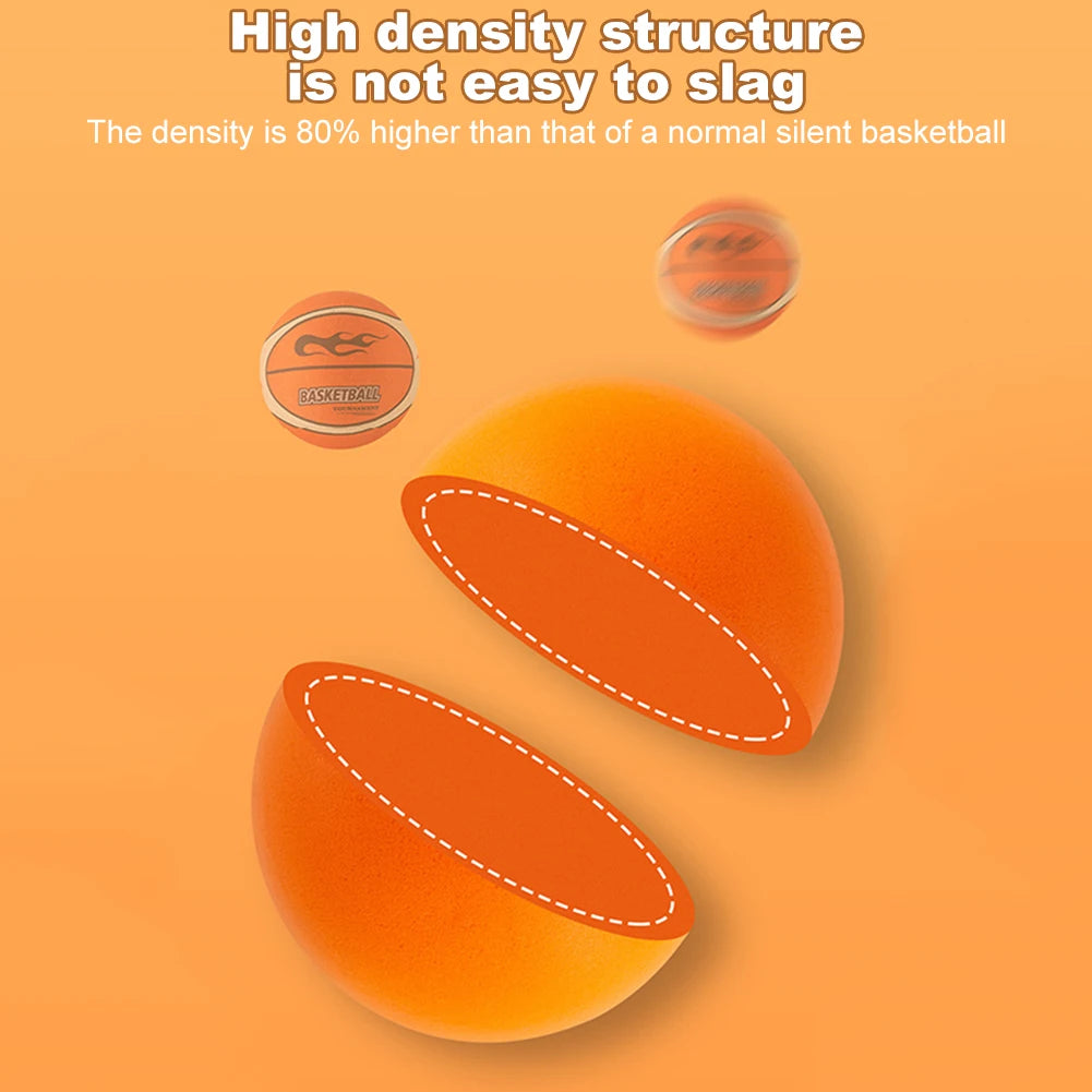18/21/24cm Silent Basketball High-Resilience Quiet Basketball Size 3/5/7 Dribbling Basketball for Various Indoor Activities