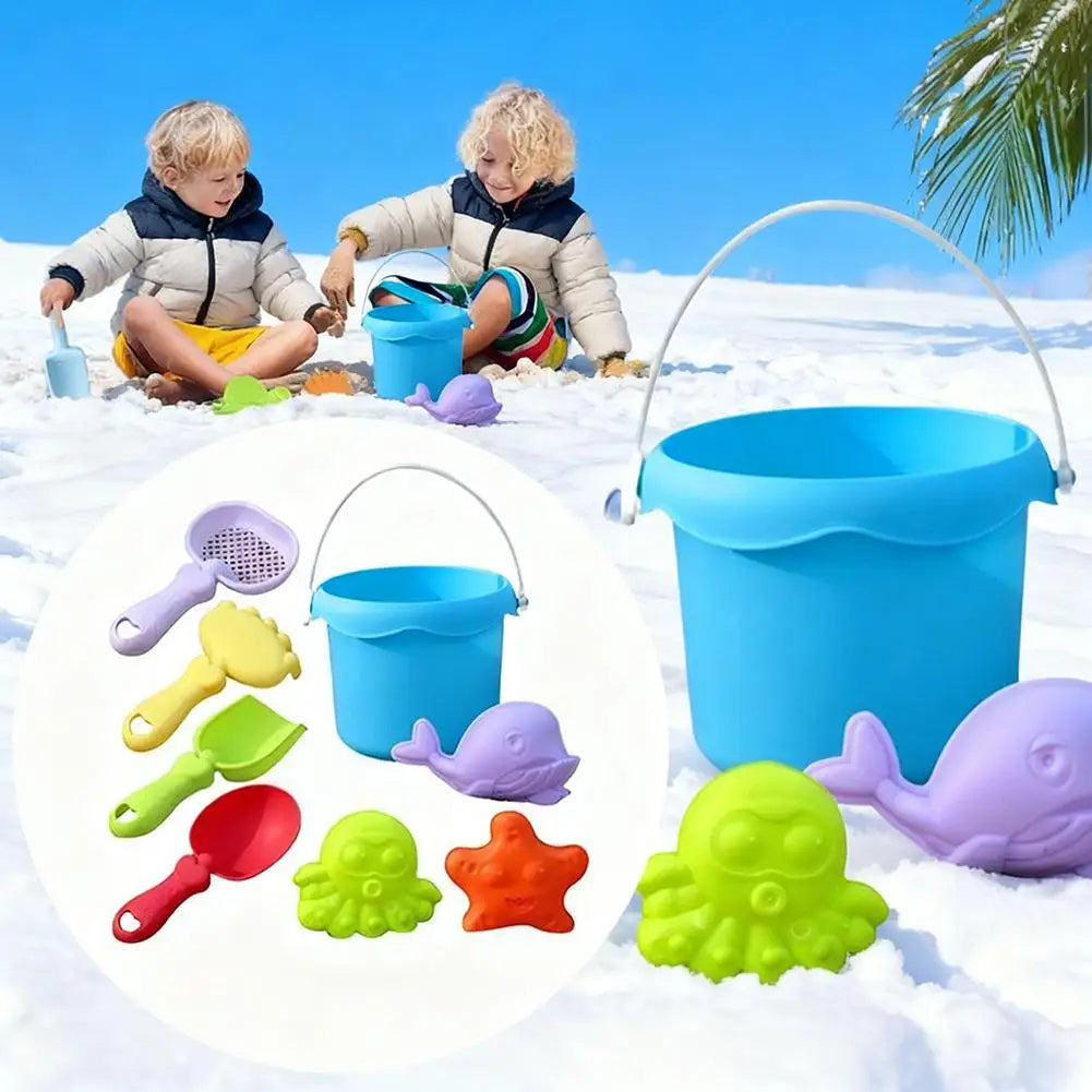 Children's Beach Toy Set, ATV, Sand Digging and Water Toy, Beach Bucket, Hourglass, Shovel, Beach Sand Play Tool Beach Toy