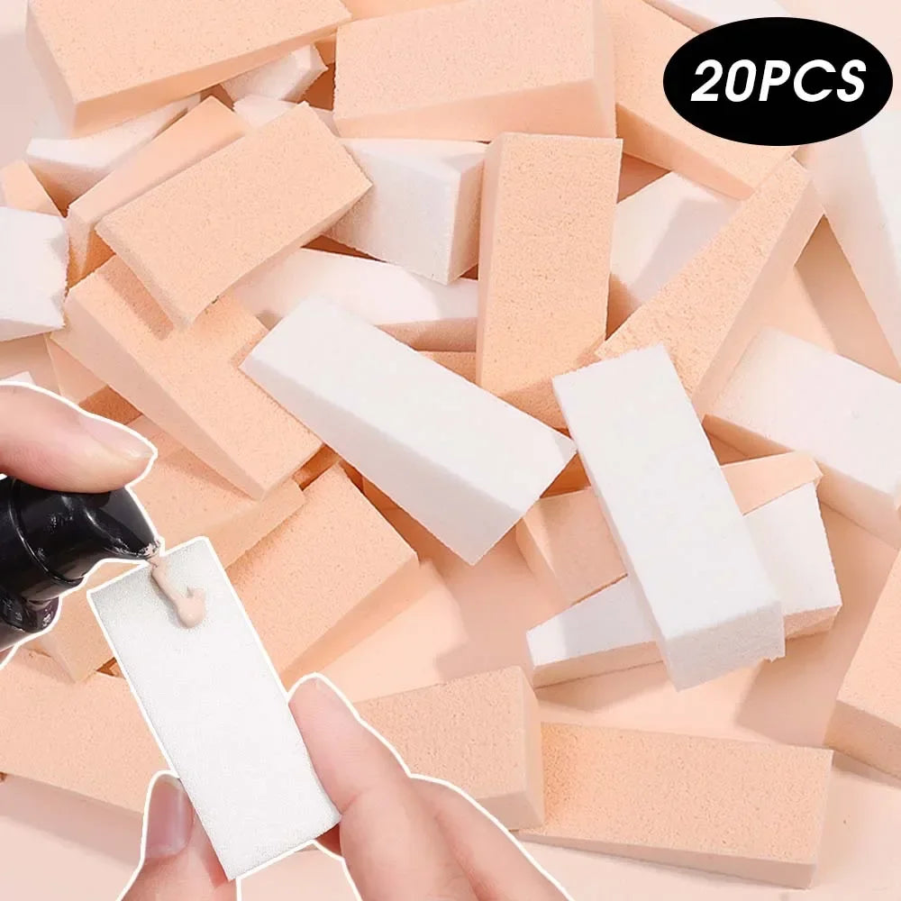100Pcs/Set Triangle Dry Wet Use Makeup Sponge Face Foundation Concealer BB Cream Powder Blending Smearing Puff Cosmetic Tools