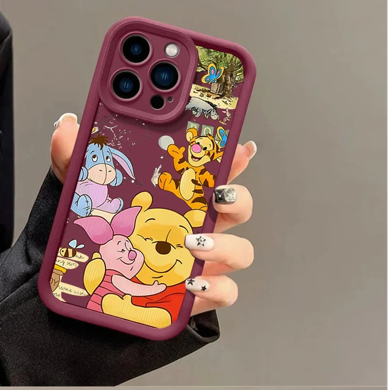 Winnie the Pooh Bear Casing For IPhone 17 16 15 14 13 12 11 pro 17 air 16 15 plus 13 12 pro Case
