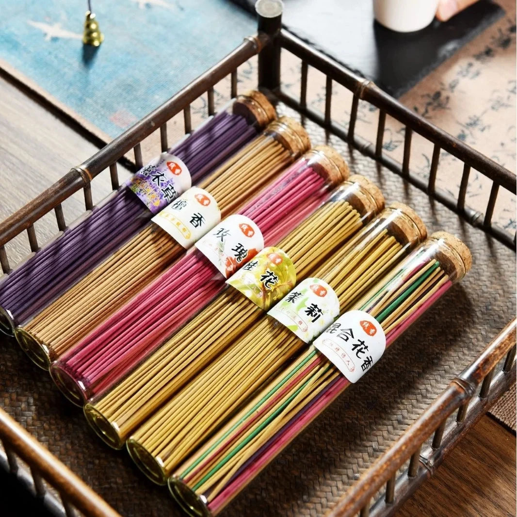 120pc/Box Natural Incense Stick Aromatherapy Sticks Interior Deodorization Lasting Lingering Fragrance Household Bedroom Incense