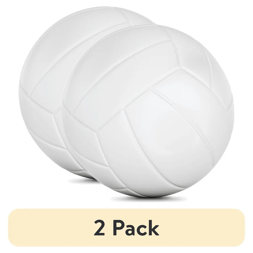 2 Pack Youth Volleyball Indoor Outdoor Composite Durable Full Size Easy to Control Ready to Use Perfect Practice Games