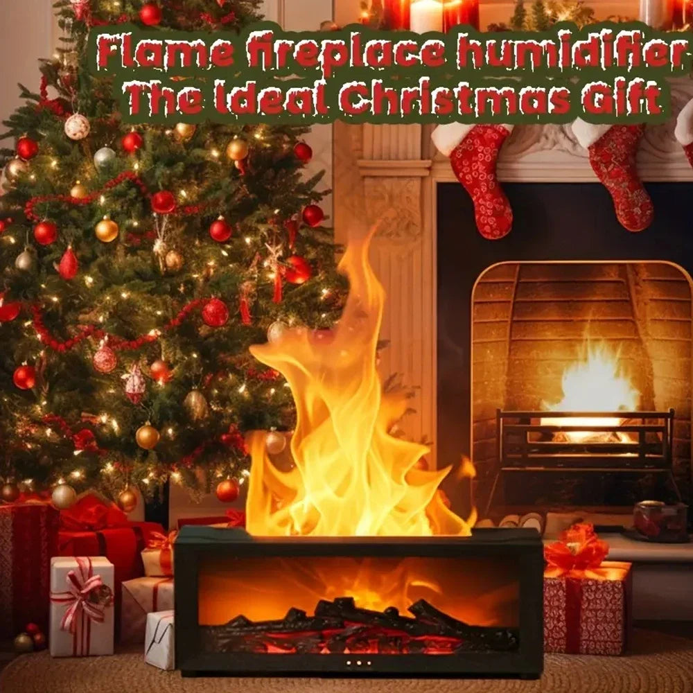 Upgraded 300ml Aroma Diffuser with 7-Color LED Flame Effect, Essential Oil Diffuser & Air Humidifier, Remote & Timer, Fragrance