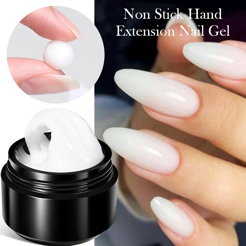 BORN PRETTY 15ml Clear Non Stick Hand Extension Gel 3D Shaping Sculpting Carving Nail Art Solid Hard Gel for Fake Nail