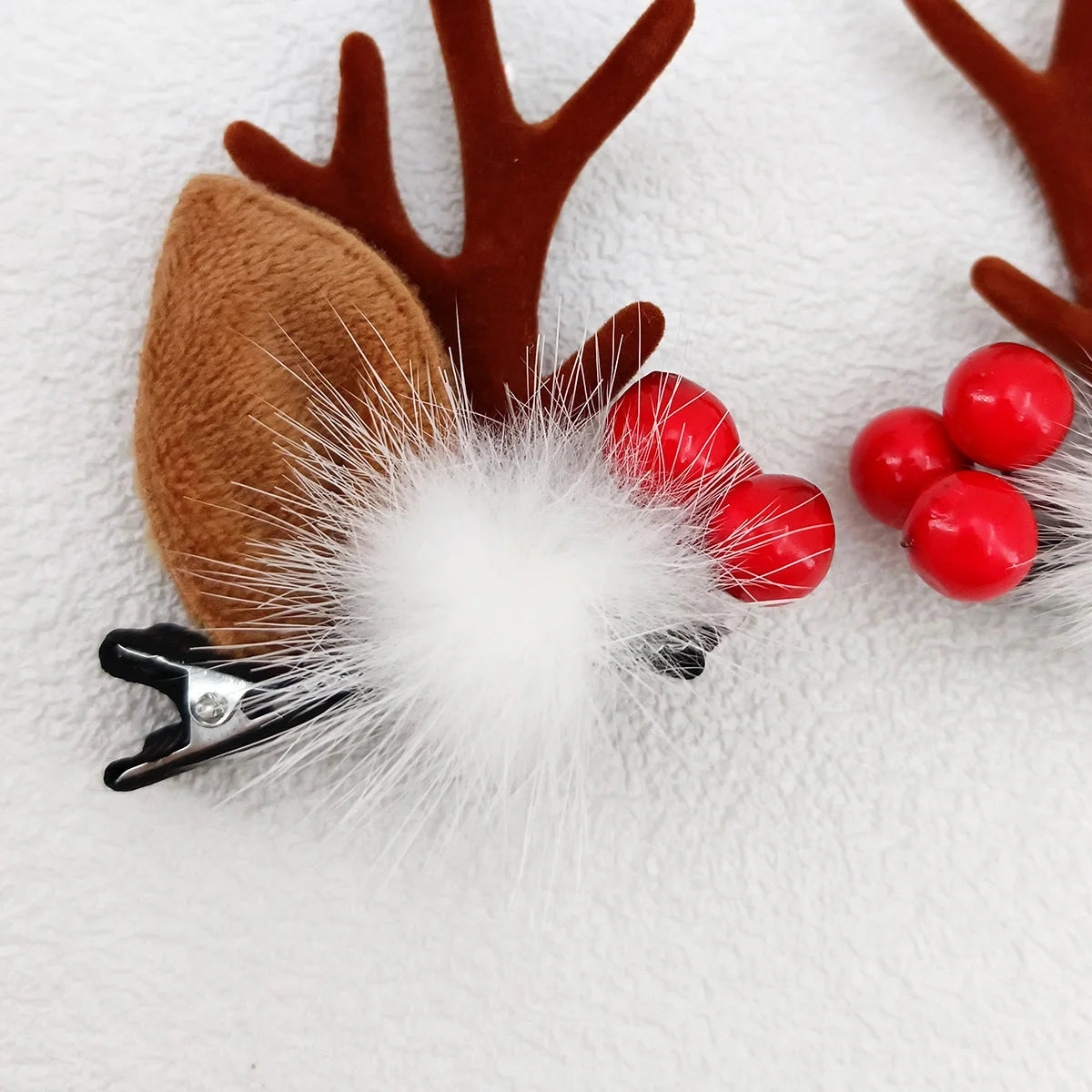 2/4/6/10 Pairs Christmas Elk Ear Hair Clip Women Girl Santa Snowman Hairpin Xmas Party Barrettes For Kids Cosplay Headwear
