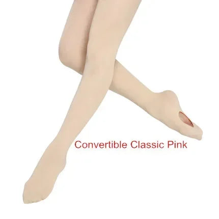 Adult Women Kids Footed Pantyhose for Dancing Elastic Waist Yoga Footless Tight Girls Stirrup Convertible Dance Ballet Tights