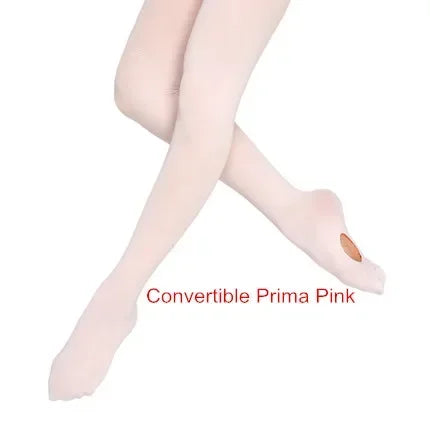 Adult Women Kids Footed Pantyhose for Dancing Elastic Waist Yoga Footless Tight Girls Stirrup Convertible Dance Ballet Tights