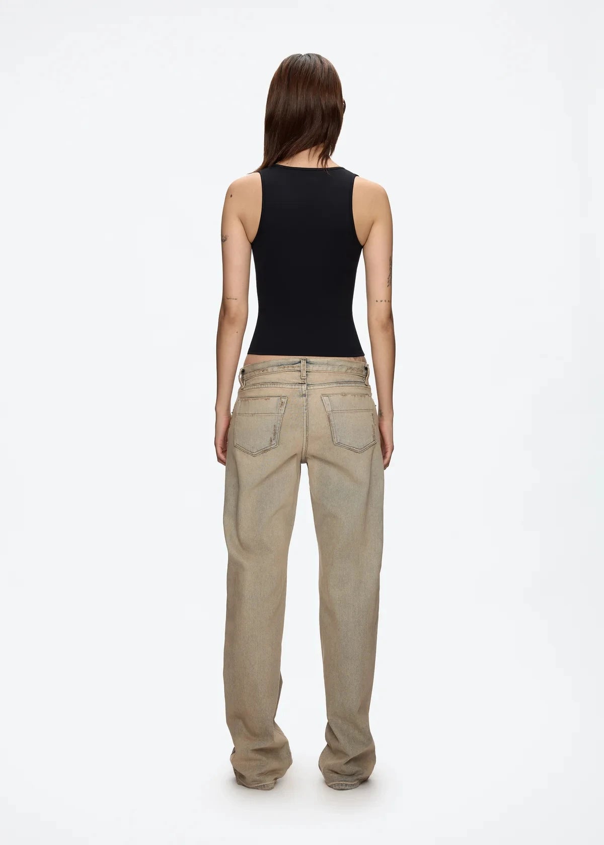 Tank Summer Women's Solid Color Deep V Neck Vest Slim Sexy Sleeveless Top Short Top