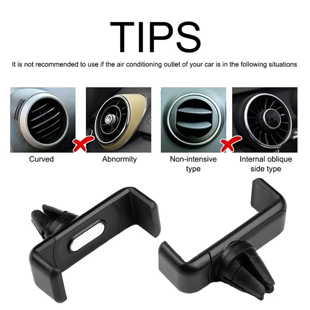 Mini Cellphone Holder Car Air Outlet Mount Clip Interior Car Phone Holder Abs Universal Auto Phone Stand