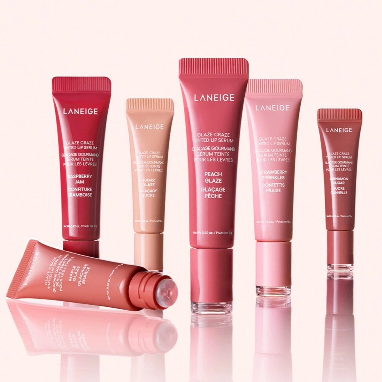 Glaze Craze Tinted Polypeptide Lip Serum Balm Original Lip Glaze Moisturizing Care Lipstick Colorful Lips Gloss Makeup Beauty