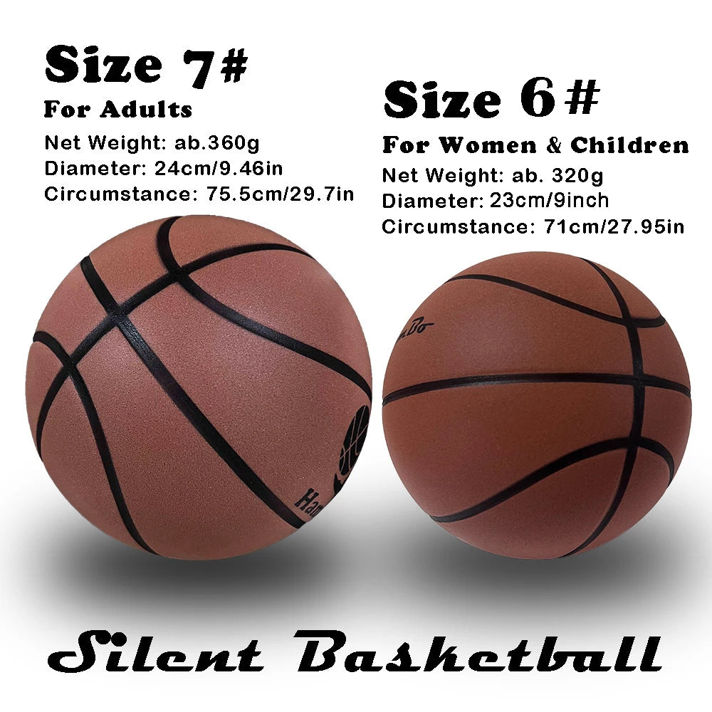 Mute Bouncing Basketball Ball Standard Dia 24cm/23cm Indoor Dribble Practice Silent Ball College Basketball Bounce Quiet at Home