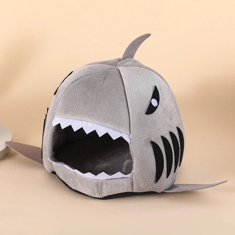 Warm Plush Bead for Hamsters Shark Small Pets House Sleeping Bed Cage Winter Bed Small Pet House for Guinea Pigs