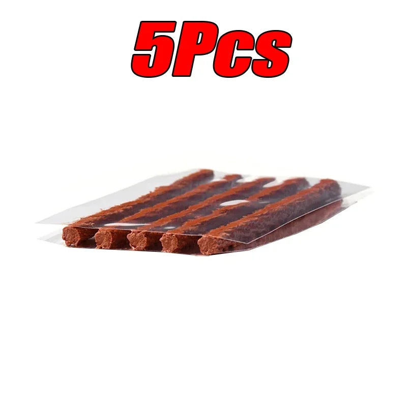 5-50Pc Car Tire Repair Tool Kit with Rubber Strips Tubeless Tyre Puncture Studding Plug Motorcycle Truck Vacuum Tire Repair Tool