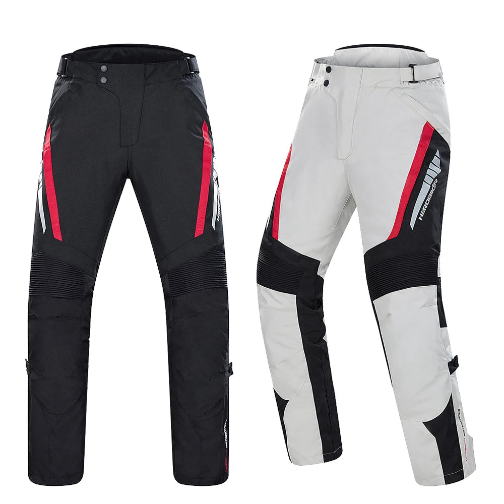 Men Winter Motorcycle Pants Windproof Waterproof Motorbike Riding Pants With Protective Gear Anti Fall Motocross Riding Pants