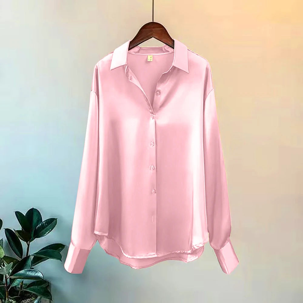 Summer Shirts And Blouses Woman Casual Top Autumn Winter Korean Long Sleeve Button Elegance Sweet Casual Office Lady New Shirts