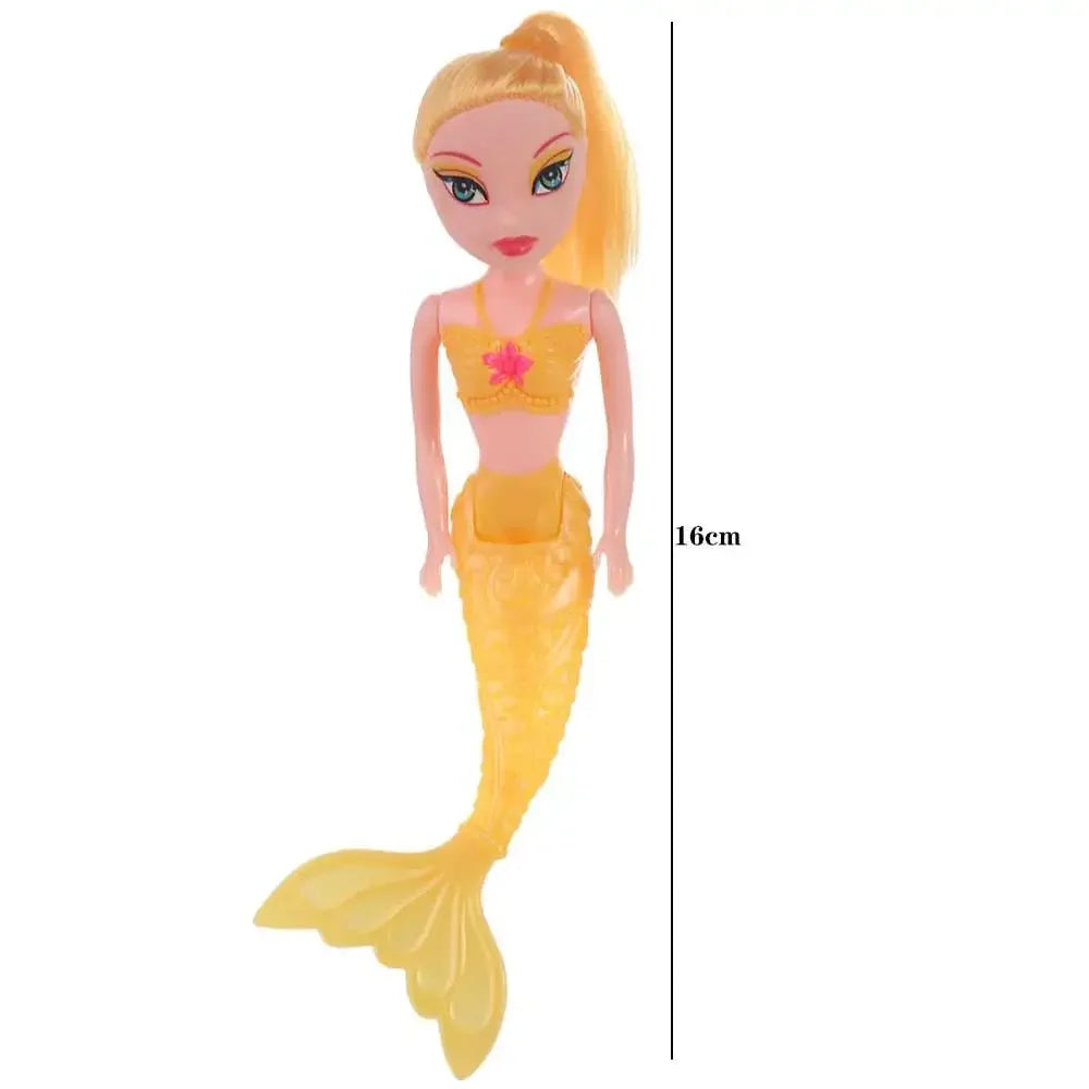 16cm Princess Fairy Mermaid Dolls Bath Swimming Pool Waterproof Mermaid Doll Girls Toy Girls Birth Gift Toy Kids Educational Toy