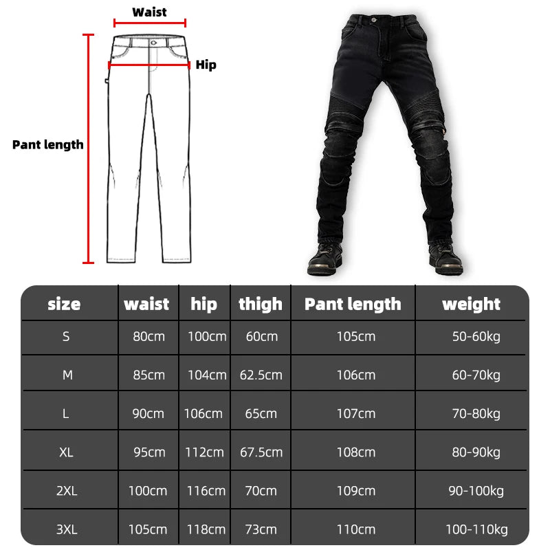 New Winter Motorcycle Kevlar Black Jeans Motorbike elasticity Ride Trousers Motocross Men Equipemt Winter warm Riding Pants