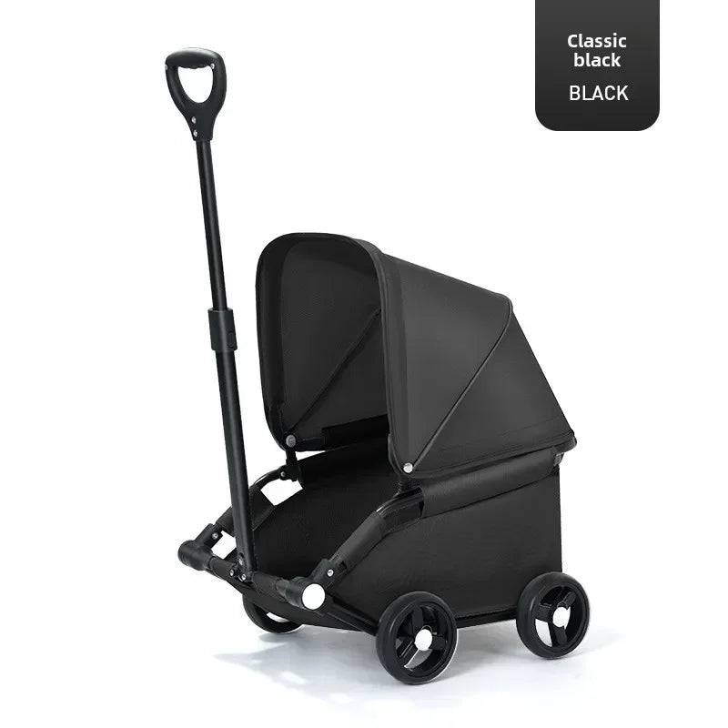 Small Pet Stroller Dog Dog Cat Teddy Baby Cart Toy Small Trolley Out Travel Pet Dog Car Lightweight Folding Walking Dog Walker