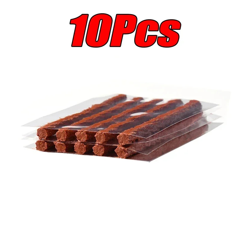 5-50Pc Car Tire Repair Tool Kit with Rubber Strips Tubeless Tyre Puncture Studding Plug Motorcycle Truck Vacuum Tire Repair Tool