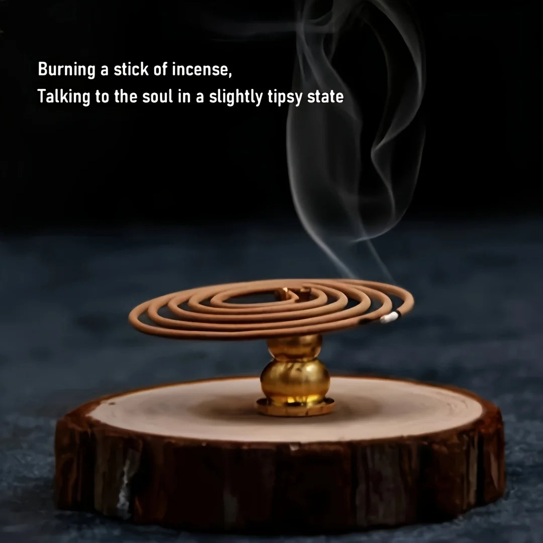 High-Quality Coffee Coil Incense, Premium Scented Home Fragrance with a Stand, Suitable for Yoga, Meditation, And Home Air Purif