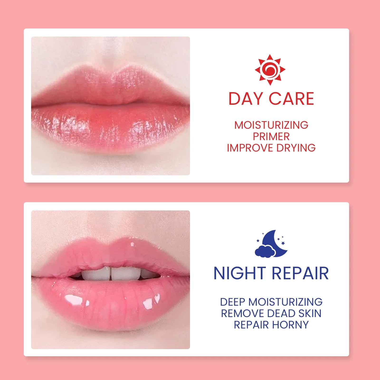 Overnight Lip Sleeping Mask, Hydrating Lip Treatment for Dry Chapped Lips, Exfoliating & Plumping Lip Care