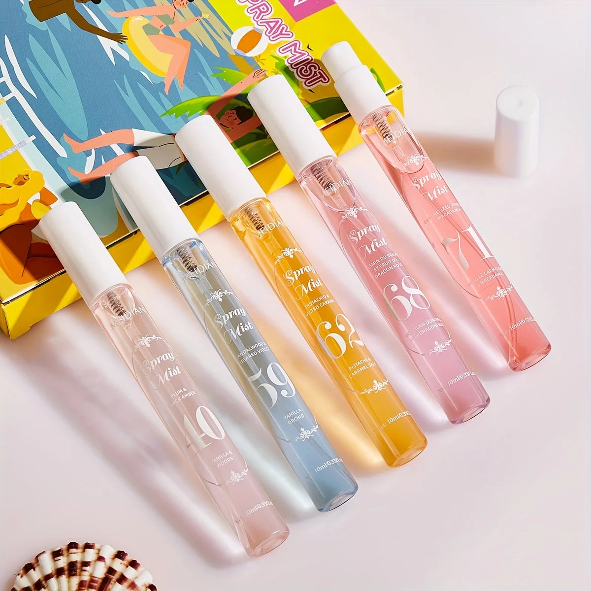 Brazilian Number Fragrance Spray Mist Set, Body Hair Perfume, Fresh and Delicate Long-Lasting Scent,Perfect Gift for Friends