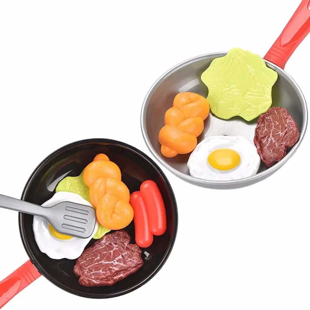 Cookware Pot Pan Toy Children Kitchen Toy Children Pretend Play Kitchen Miniature Kitchen Play Kitchen Toy Set Simulation Food