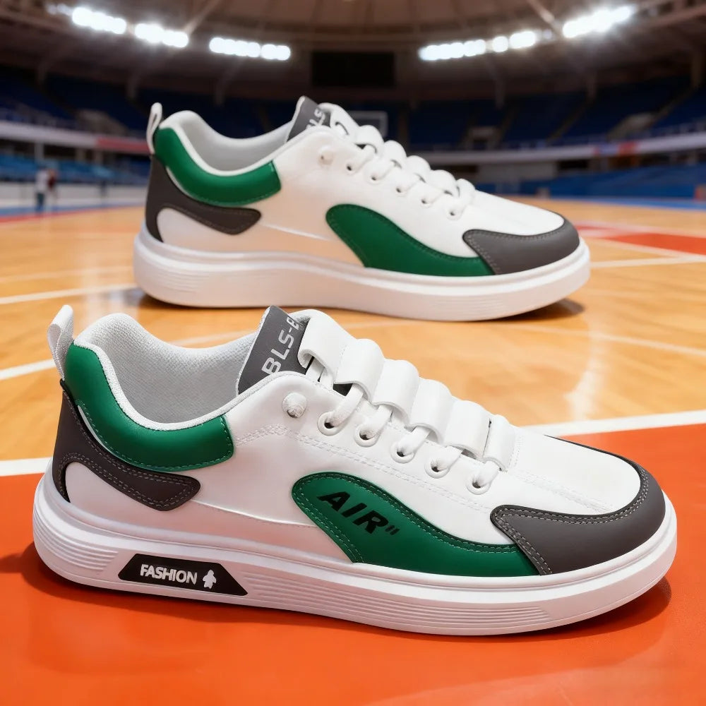 Men's Casual Slip-On Work oes Breathable Wear-Resistant Faionable All-Season Leather Patchwork round Toe PVC Outsole