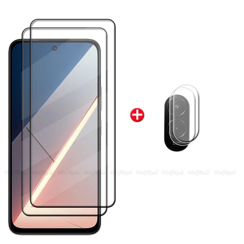 6-in-1 For Poco M7 4G Glass For Xiaomi Poco M7 4G Tempered Glass Protective HD 9H Full Screen Protector Poco M7 4G Lens Glass