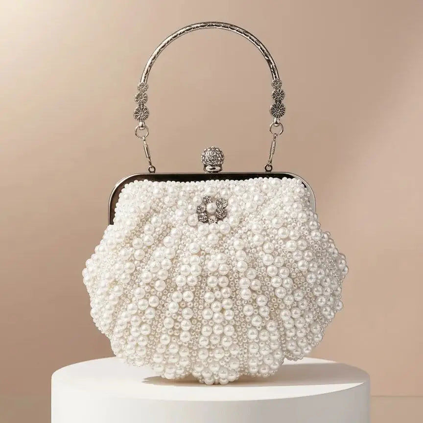 Pearl Clutch Bags Women Purse Ladies white Hand Bags Evening Bags for Party Wedding black Shoulder Bag Bolsa Feminina